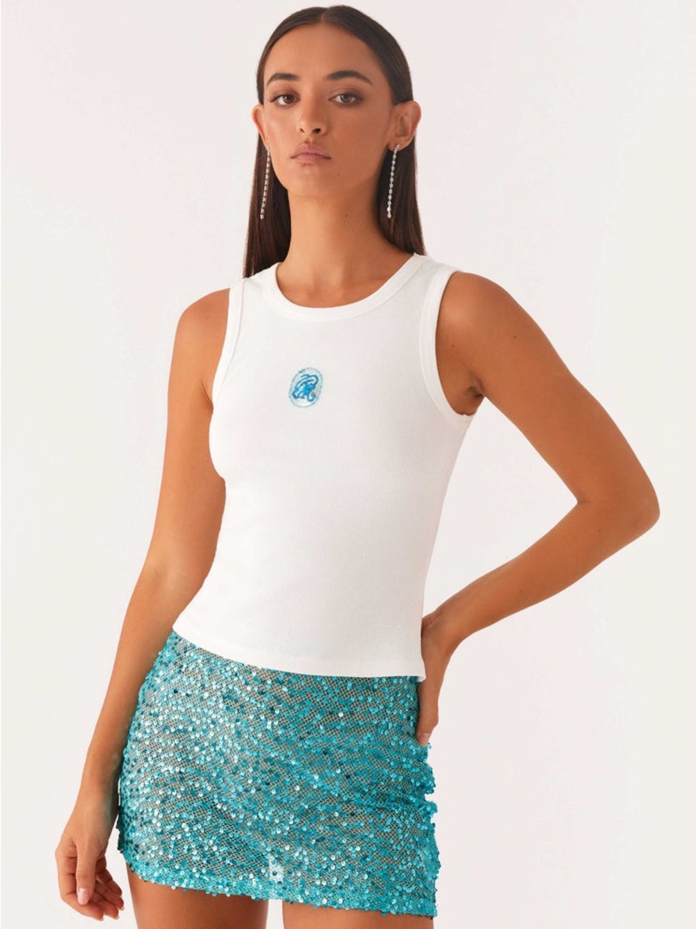 Pepper mayo signature beaded logo tank